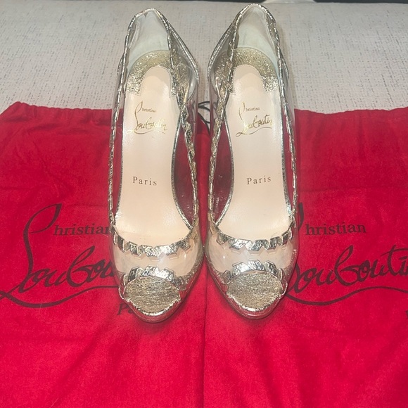 Christian Louboutin Hargaret 120 Specchio Heels - Picture 1 of 16